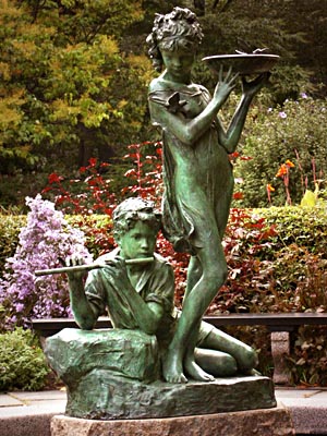 Flute Player Statue