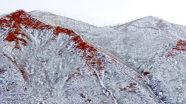 Snow On Red Mountains