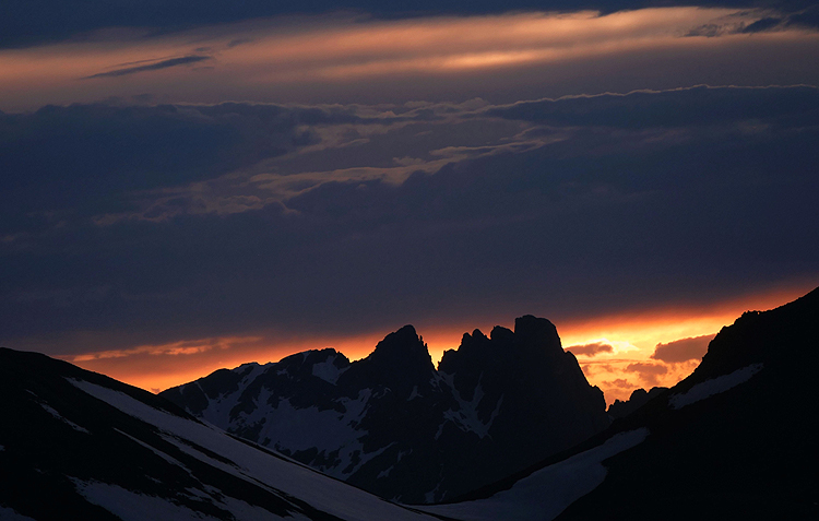 Sunset On Nokhu Crags